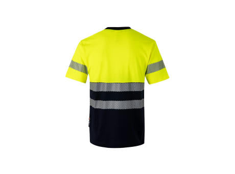 VL BASTET. Zweifarbiges T-Shirt aus Piqué (150 g/m²), aus Baumwolle (55 %) und Polyester (45 %)