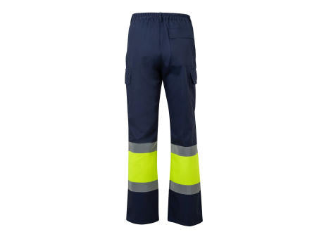 VL ARTEMIS. Zweifarbige Hose aus Twill (190g/m²), Baumwolle (20%) und Polyester (80%)