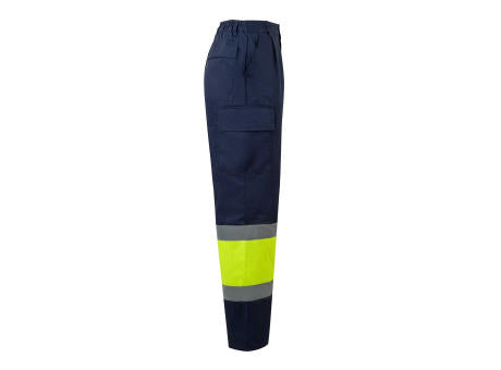 VL ARTEMIS. Zweifarbige Hose aus Twill (190g/m²), Baumwolle (20%) und Polyester (80%)