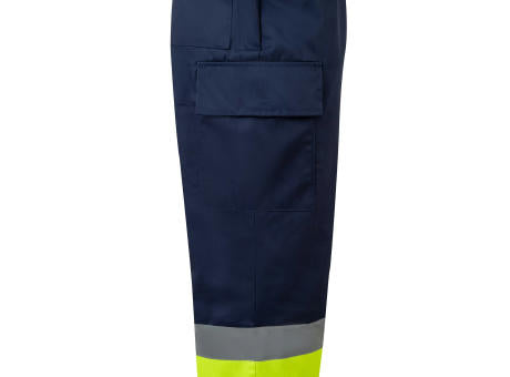 VL ARTEMIS. Zweifarbige Hose aus Twill (190g/m²), Baumwolle (20%) und Polyester (80%)