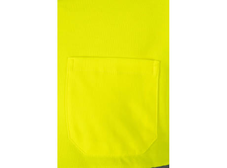 VL PLUTO. Zweifarbiges Piqué-Poloshirt (150g/m²) mit langen Ärmeln, aus Baumwolle (55%) und Polyester (45%)
