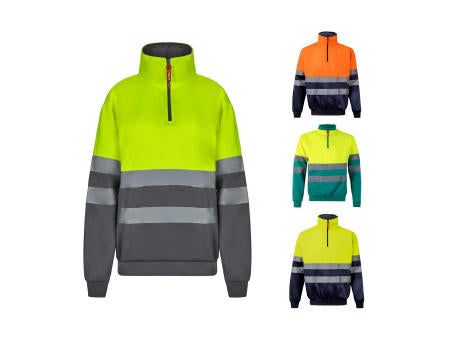 VL THOR LARGE. Zweifarbiges Sweatshirt (300g/m²) aus Polyester-Fleece (100%)