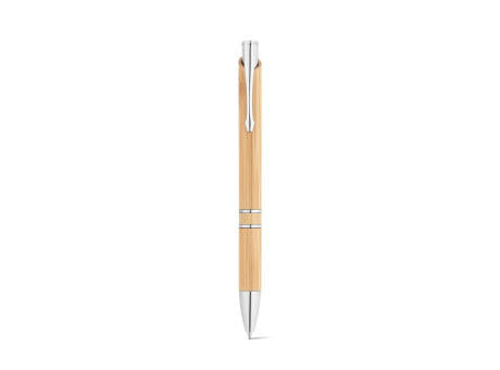 BETA BAMBOO. Kugelschreiber aus Bambus mit Clip und Details aus Metall