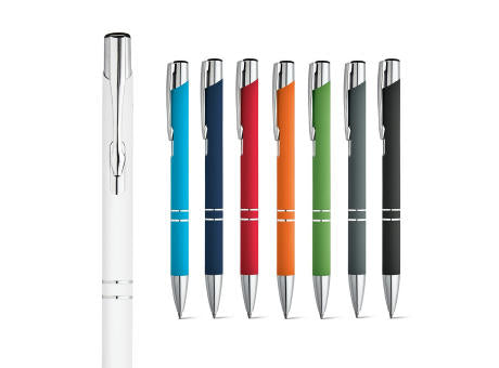 BETA SOFT. Kugelschreiber aus Aluminium mit Gummifinish
