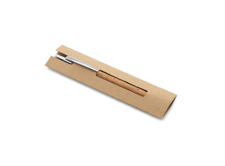 NATURA. Kugelschreiber aus Kork und recyceltem Aluminium (100% rAL) mit Clip