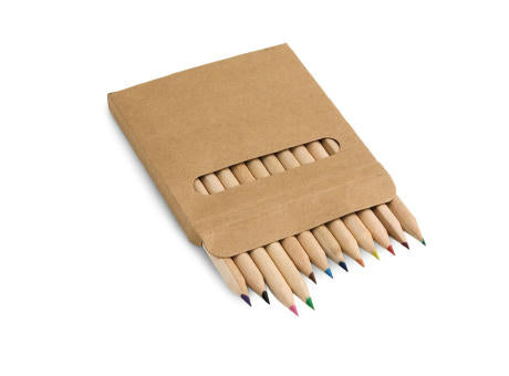 COLOURED. Buntstift Schachtel mit 12 Buntstiften