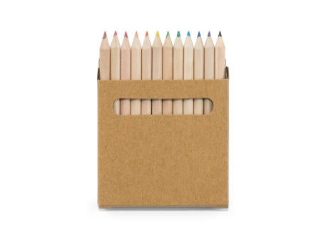 COLOURED. Buntstift Schachtel mit 12 Buntstiften
