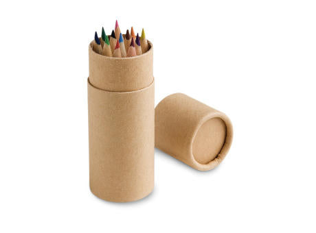 CYLINDER. Buntstift Schachtel mit 12 Buntstiften