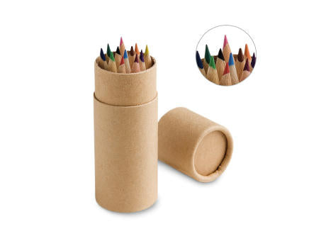 CYLINDER. Buntstift Schachtel mit 12 Buntstiften