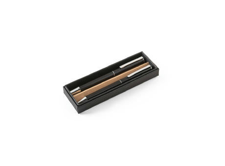 LEAH. Roll- und Kugelschreiber aus Aluminium (94% rAL) mit Clip