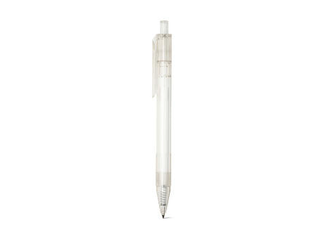 HARLAN. rPET-Kugelschreiber mit farbigem Knopf