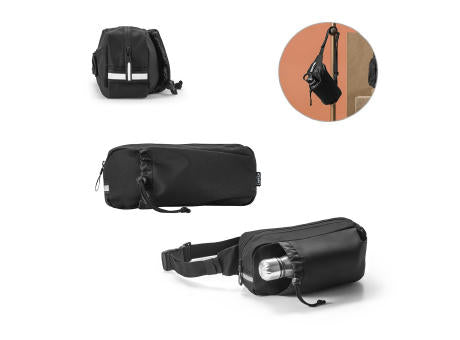 DELFOS POUCH. Gürteltasche aus 300D recyceltem Polyester und 600D recyceltem Polyester mit reflektierenden Elementen