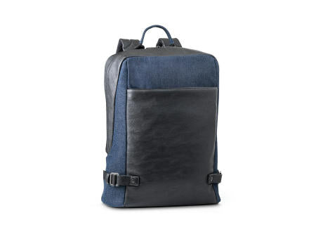 DIVERGENT BACKPACK I. Laptop-Rucksack bis zu 15.6'' aus Denim und PU