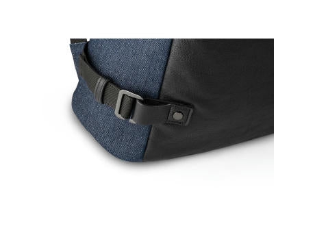 DIVERGENT BACKPACK I. Laptop-Rucksack bis zu 15.6'' aus Denim und PU