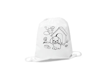 DRAWS. Kinder-Kordelbeutel zum Ausmalen (80 g/m²)