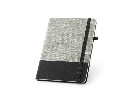 ROUSSEAU. A5-Notizbuch aus Strohfaser und Baumwoll-Canvas mit linierten Seiten