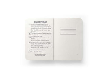 ORGANIC SEMI-RIGID. Notizbuch A5 mit semi-flexiblem Cover aus Elefantendung (80%)