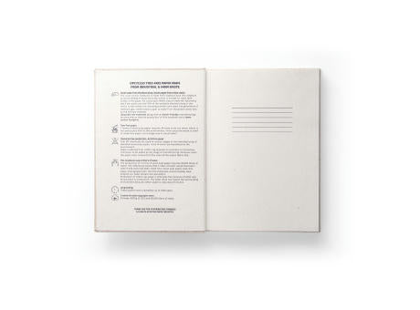 ORGANIC RIGID. Notizbuch A5 mit Hardcover aus Elefantendung (80%)