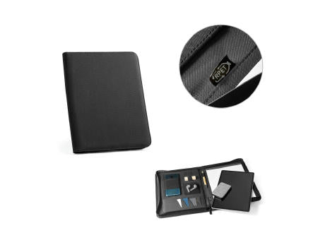 EMERGE FOLDER. A4 Mappe aus recyceltem Polyester (100% rPET) 300D mit Reißverschluss