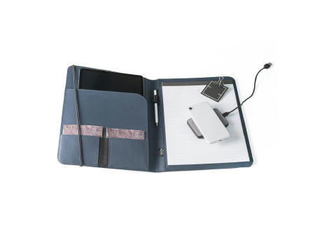 EMERGE FOLDER II. A4 Mappe aus recyceltem Polyester (100% rPET) 300D mit elastischem Verschluss