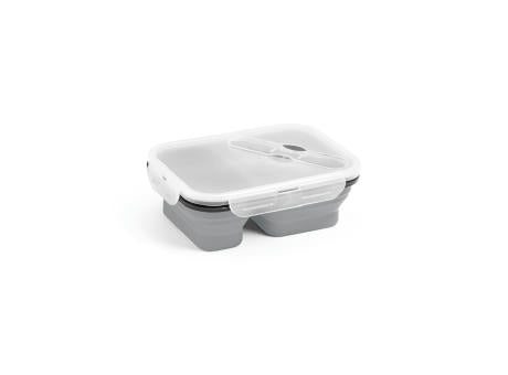 DILL. Faltbare hermetische Frischhaltebox aus Silikon und PP (480 und 760 mL)