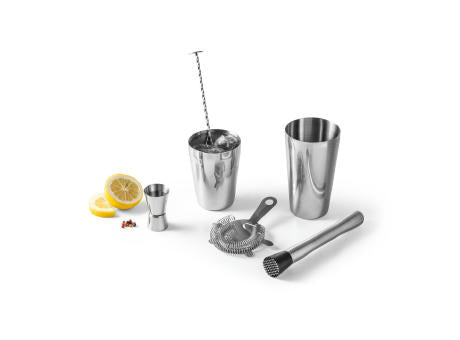 BRAMBLE. Cocktail-Set aus Edelstahl bestehend aus 6 Teilen