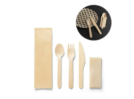 SUYA. Besteck-Set aus Holz