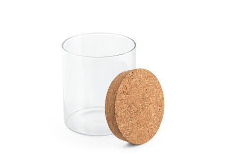 SPICE 700. Behälter (700 mL) aus Borosilikatglas mit Korkdeckel
