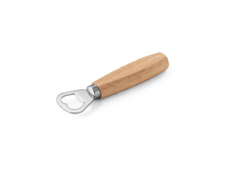 HOLZ. Flaschenöffner aus Metall, mit Holzgriff