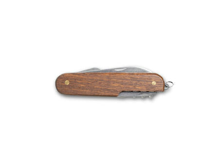 BELPIANO. Multifunktions-Taschenmesser aus Edelstahl und Holz