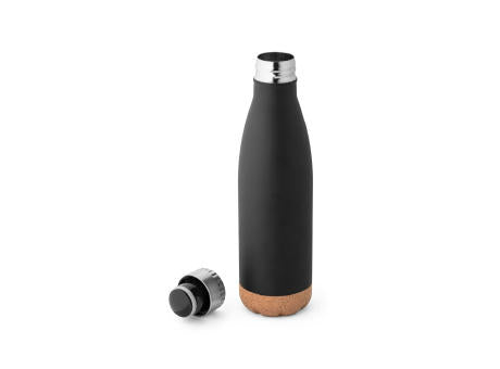 SOLBERG. Thermosflasche aus Edelstahl und Korkboden, 560 ml