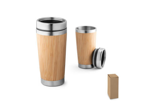PIETRO. Reisebecher aus Bambus und Edelstahl 500 ml