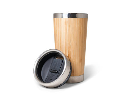 PIETRO. Reisebecher aus Bambus und Edelstahl 500 ml