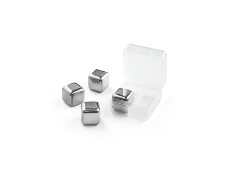 GLACIER. Set mit wiederverwendbaren Würfeln aus rostfreiem Stahl