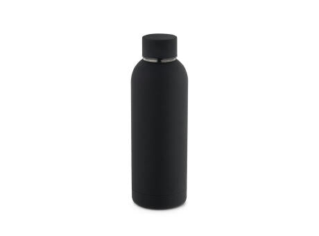 ODIN. Trinkflasche aus Edelstahl (36% recycelt) (550 mL) mit gummierter Oberfläche