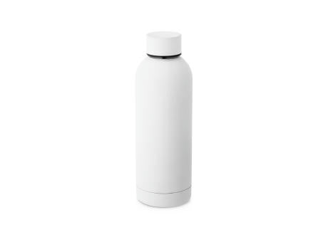 ODIN. Trinkflasche aus Edelstahl (36% recycelt) (550 mL) mit gummierter Oberfläche