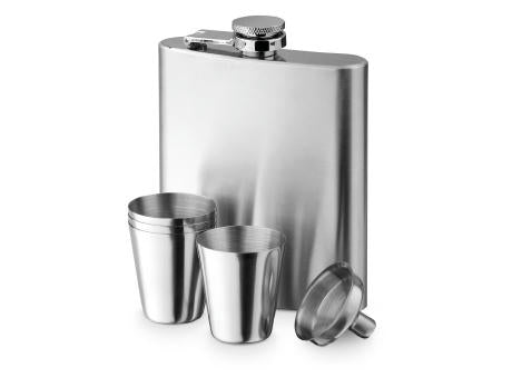 NOVAK. Set aus Edelstahlflasche und Gläsern 200 mL