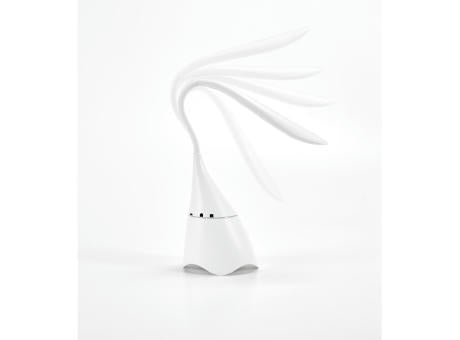 GRAHAME. Tragbare Schreibtischlampe mit Lautsprecher und 5 Stunden Akkulaufzeit aus Recyceltes ABS (100% rABS)