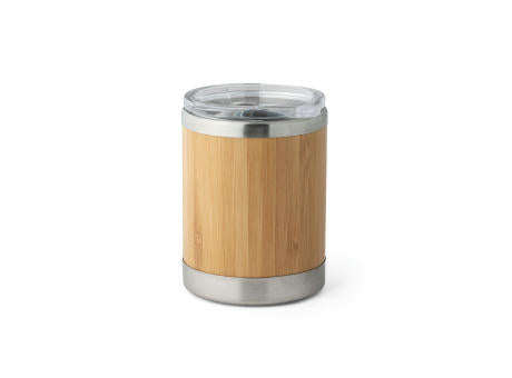 LYCKA. Becher aus Bambus und Edelstahl, 350 ml