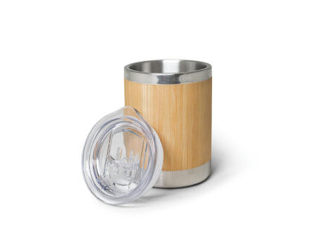 LYCKA. Becher aus Bambus und Edelstahl, 350 ml