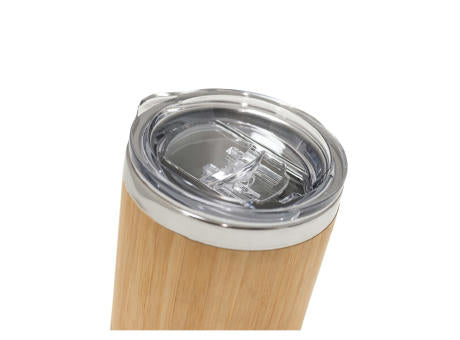 LYCKA. Becher aus Bambus und Edelstahl, 350 ml