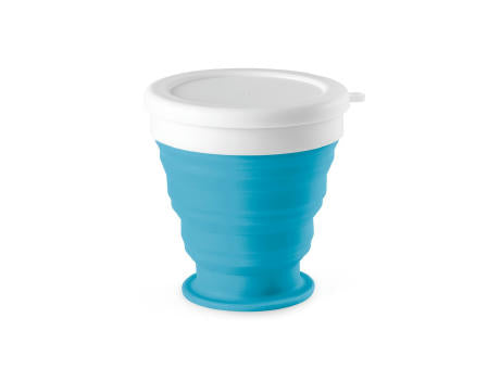 ASTRADA. faltbarer Reisebecher aus Silikon und PP 250 ml