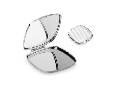 SHIMMER. Doppelter Taschenspiegel aus Metall