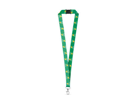 DOVER. SET Lanyard SUBLIMATION Long II (20 mm) aus recyceltem Polyester (100% rPET) mit 20 mm Schnappkarabiner und Sicherheitsverschluss