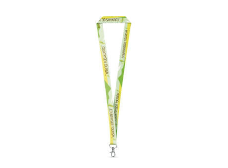 WINDSOR. SET Lanyard SUBLIMATION Long II (20 mm) aus recyceltem Polyester (100% rPET) mit 20 mm Schnappkarabiner