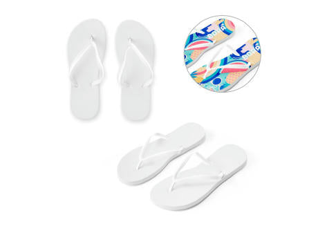 BALI L / XL. Zehensandalen mit vollständig veredelbaren Sublimationssohlen