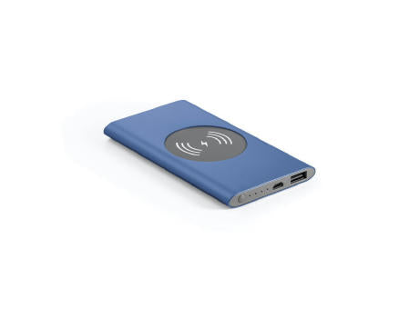 CASSINI. Powerbank 4'000 mAh mit 5W wireless Ladegerät aus Recyceltes Aluminium (100 % rAL)