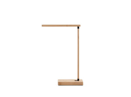 MOREY. Klappbare Schreibtischlampe mit superschnellem kabellosem 15W-Ladegerät aus Bambus