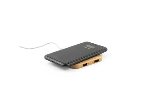 DALTON. Superschnelles 15W wireless Ladegerät aus Bambus