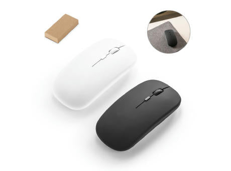 KHAN. Wireless Maus mit 500mAh Akku aus recyceltes ABS (100% rABS)